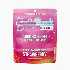 KUSHY PUNCH - Kushy Punch - Sativa - Strawberry - Gummies - (100mg) 