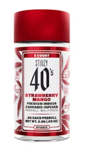 STIIIZY - Stiiizy - Strawberry Mango - 2.5g 40s Infused Pre-Rolls - 5pk