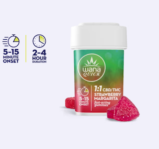 WANA - Wana Quick- Strawberry Margarita -10mg/10pk- Fast Acting Gummmies
