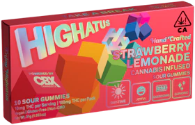 HIGHATUS: Strawberry Lemonade Sour Gummies 10pk/100mg (S)