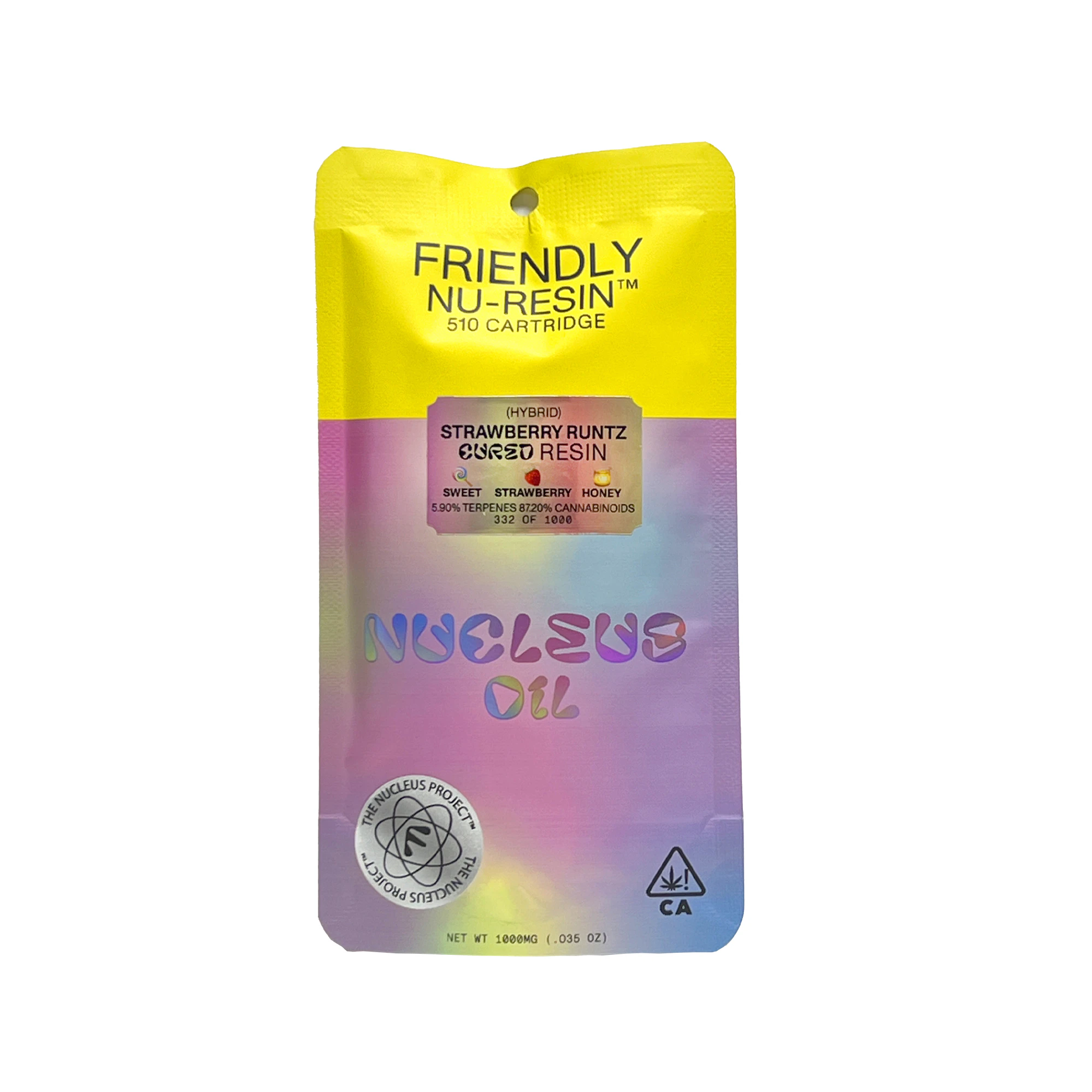 Friendly Brand - Friendly Brand Strawberry Runtz Cured Resin Cartridge 1.0g Main Image