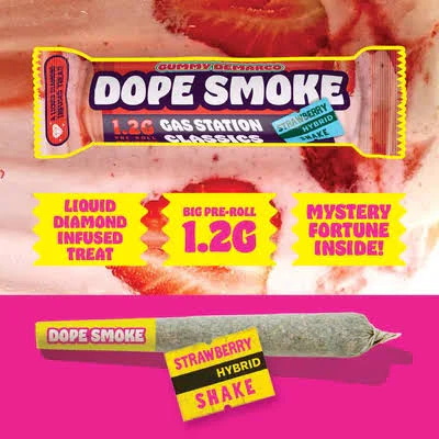 Detour/Boutique/Dope Rope/Dope Smoke - Dope Smokes-Strawberry Milkshake 1.2g Infused Preroll Main Image