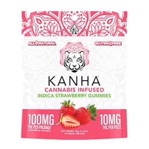 KANHA - KANHA | Strawberry | Indica | 100mg THC | 10-pack