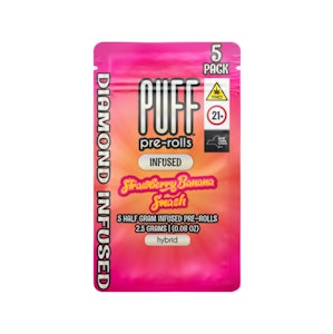 PUFF - PUFF - Strawberry Banana Smash - 5pk Triple Infused preroll