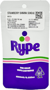 Rype - Strawberry Banana Sundae 1g Distillate Cart - Rype