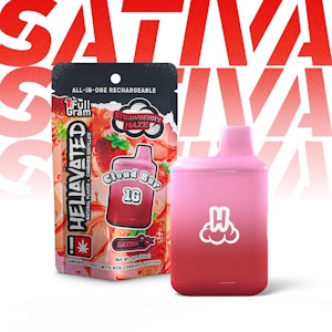 HELLAVATED - Strawberry Haze, Distillate, Disposable, 1g