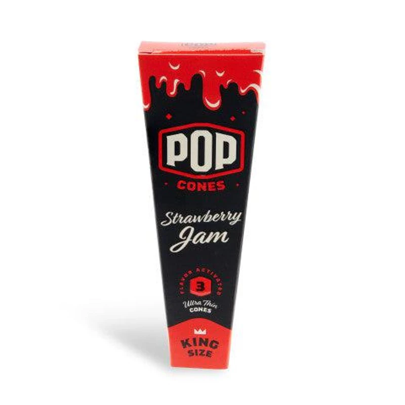 Pop - Pop Cones - Strawberry Jam King Size 3 Pack Main Image