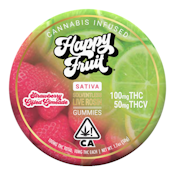 Happy Fruit - Strawberry Limeade Rosin Gummies THC:THC-V 2:1 100mg