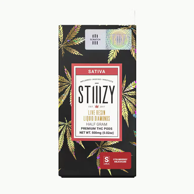 STIIIZY - Vape Cartridge - STRAWBERRY MILKSHAKE .5G Live Resin Liquid Diamonds Pod Main Image