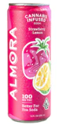 Straw Lemon Prebiotic Soda 100MG by Almora