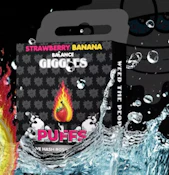 Giggles Puffs-Live Hash Rosin- Strawberry Banana-Hybrid-1g 510 cart-91.90% THC
