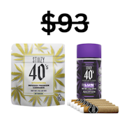 Stiiizy Flower & Blunt Indica Bundle | 1x Infused 40s 7g + 1x 5pk Prerolls