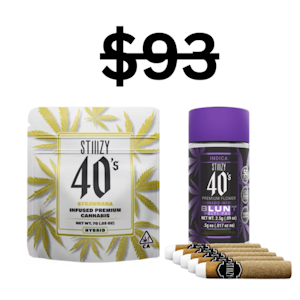 STIIIZY - Stiiizy Flower & Blunt Indica Bundle | 1x Infused 40s 7g + 1x 5pk Prerolls