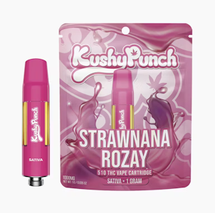 KUSHY PUNCH - Kushy Punch - 510 Cartridge - Sativa - Strawnana Rozay - (1g)
