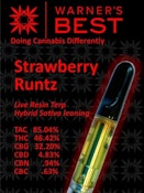 Strawberry Runtz - High CBG - Full Spectrum Distillate - 510 Vape Cart - 1g