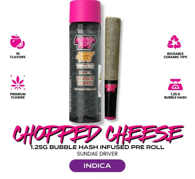 Bodega Boyz - Sundae Driver | Chopped Cheese Bubble Hash Hole Preroll - Promo Main Image