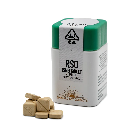 Emerald Bay Extracts - Emerald Bay Extracts | Sunday Rose | 1:1 THC:CBD 25mg : 40pk | RSO Full Spectrum Tablets | 1000mg Main Image