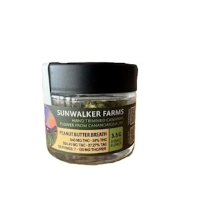 Sunwalker Farms - Sunwalker Farms - Peanut Butter Breath - 24% THC - 3.5g - Dry Flower