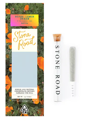 STONE ROAD - Stone Road - 1g Hash & Diamond Infused Pre-Roll - Super Lemon Dream Main Image