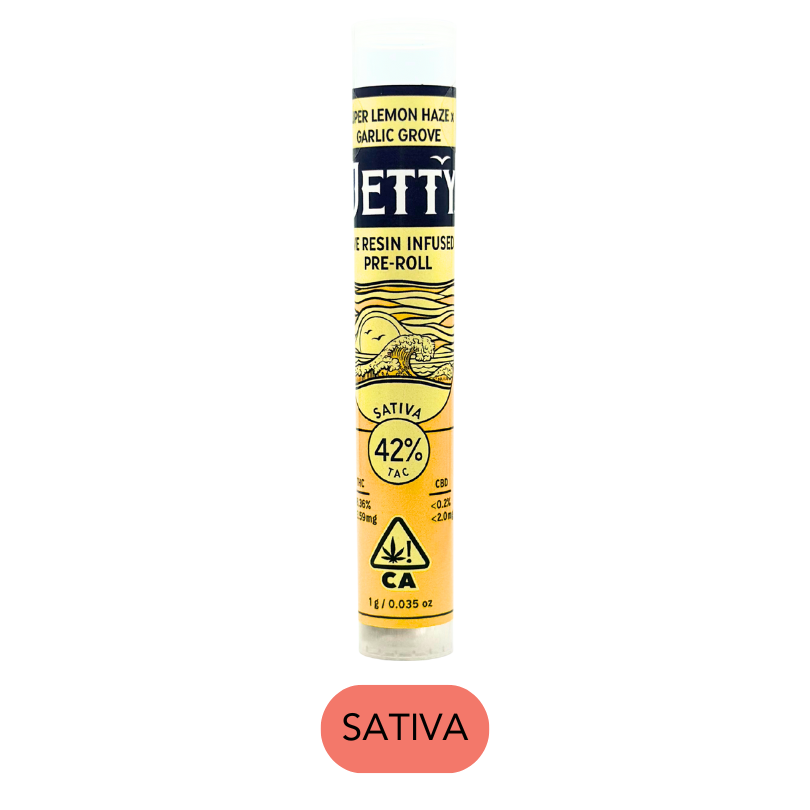 Live Resin - Super Lemon Haze x Garlic Grove - Infused Preroll - 1.0g
