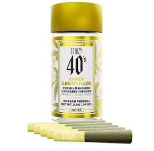 STIIIZY - Stiiizy - Super Lemon Haze - 2.5g 40's Infused Pre-Rolls - 5pk
