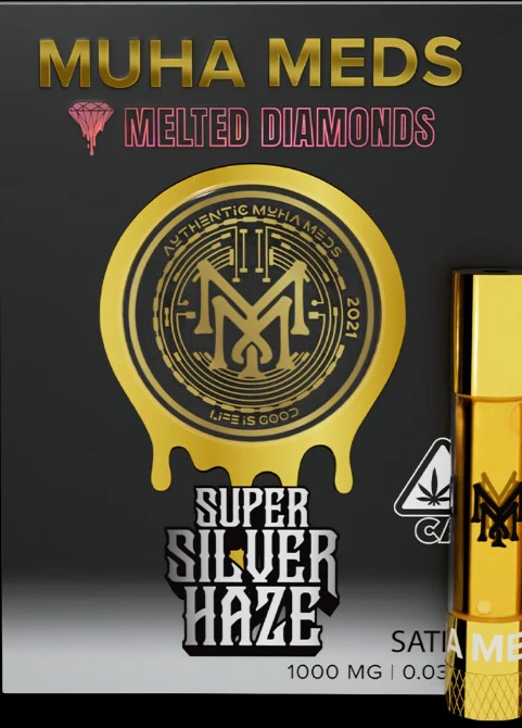 Muha Meds - Muha Meds - Super Silver Haze - 1g Melted Diamonds Vape Cart Main Image