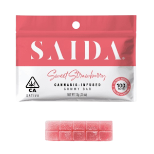 Saida - Sweet Strawberry (S) | 100mg Gummy Bar | Saida