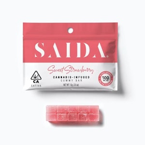 SAIDA - Saida - Gummy Bar - Sativa - Sweet Strawberry - Gummies - (100mg THC)