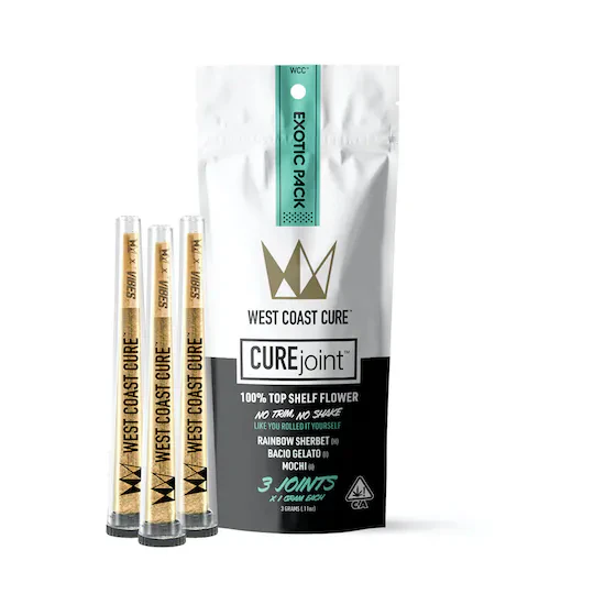 West Coast Cure - Exotic Pack | Top Shelf CUREjoint Variety Pack 3 x 1G Main Image