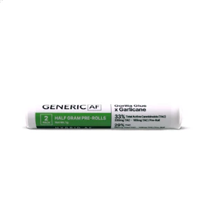 GENERIC AF - Gorilla Glue x Garlicane | Pre-rolls | Hybrid | 2pk 0.5g