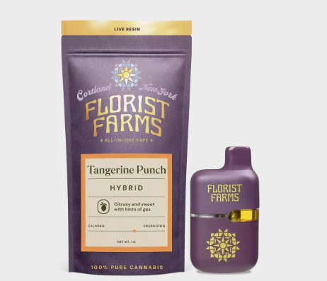 Florist Farms - Florist Farms | Tangerine Punch  | Live Resin All-In-One Vape | 1g Main Image