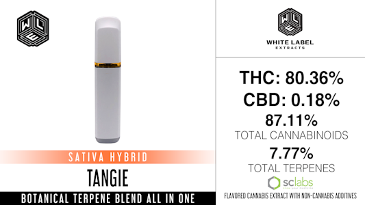 WHITE LABEL EXTRACTS - Tangie, Distillate, Disposable, 1g