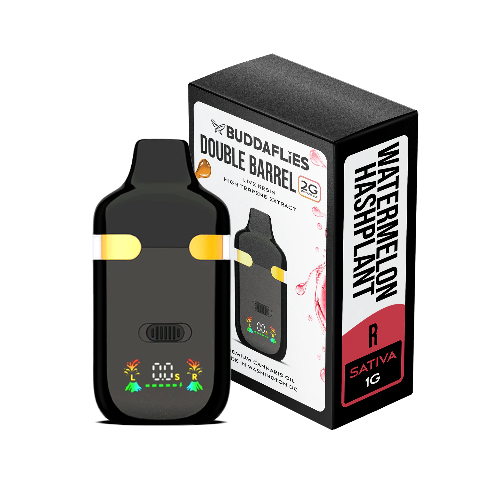 Buddaflies - Tangie Cake x Watermelon Hashplant | 2g Double Barrel Disposable Main Image