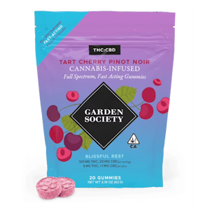 GARDEN SOCIETY - Garden Society | Tart Cherry Pinot Noir | 5:1 THC:CBD | Gummies