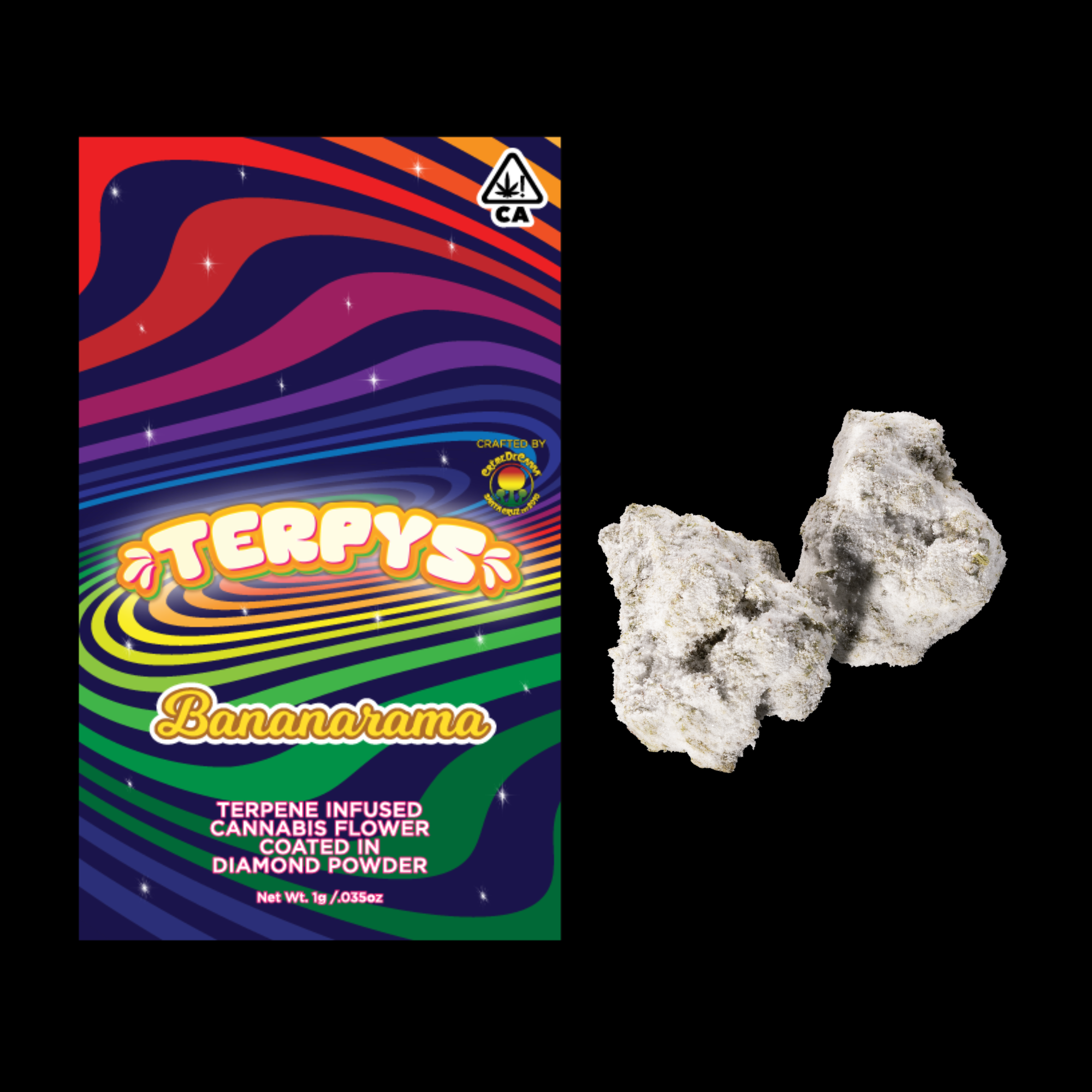 Terpys | Bananarama | Terpene Infused & Coated in Diamonds & Crumble Flower | 1g