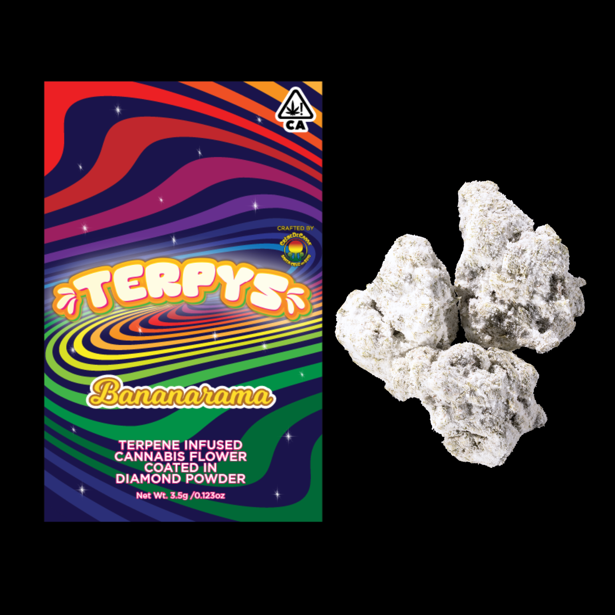 Terpys | Bananarama | Terpene Infused & Coated in Diamonds & Crumble Flower | 3.5g