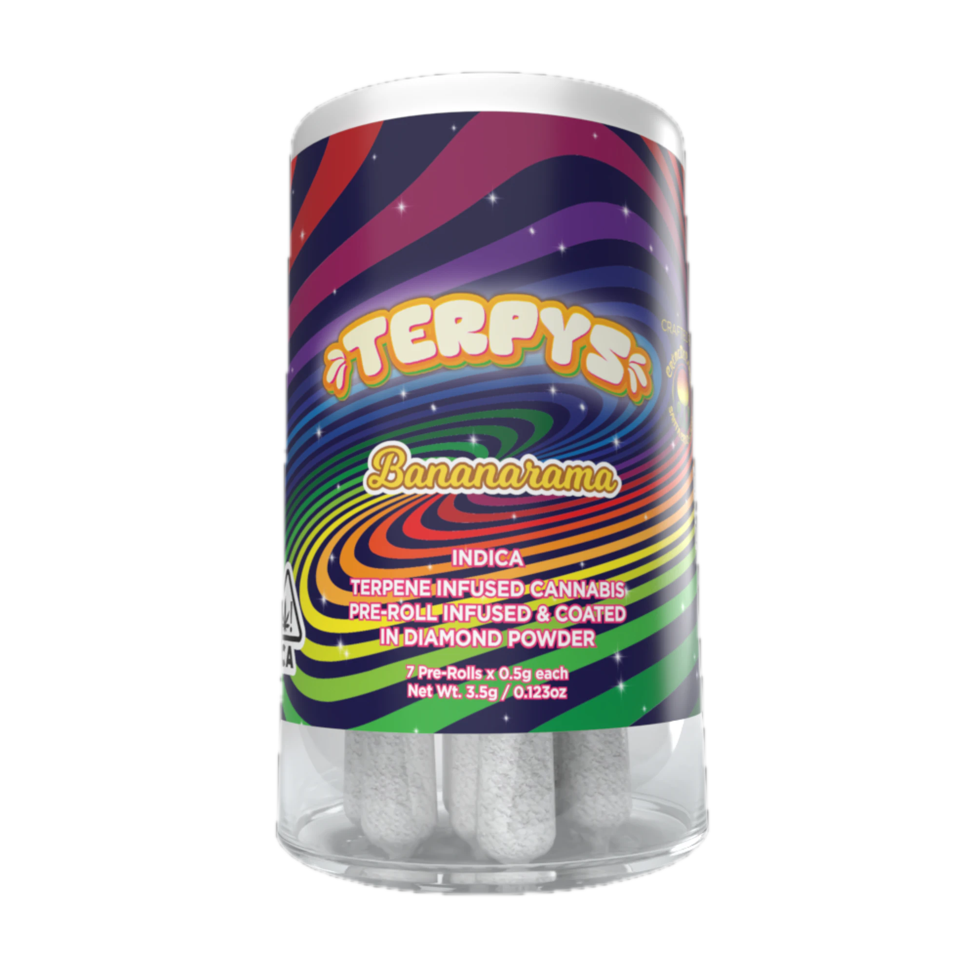 Terpys - Terpys | Bananarama | Terpene Infused & Coated in Diamonds & Crumble | 7pk Main Image
