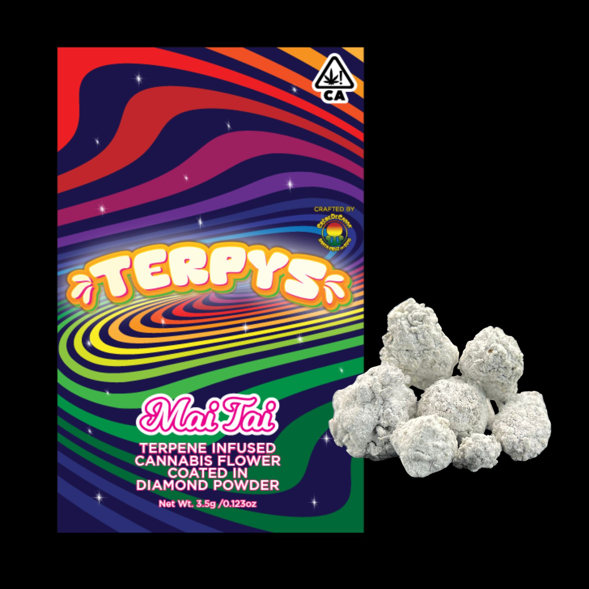 Terpys | Mai Tai | Terpene Infused & Coated in Diamonds & Crumble Flower | 3.5g