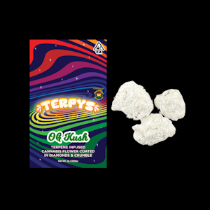 Terpys - Terpys | OG Kush | Terpene Infused & Coated in Diamonds & Crumble Flower | 1g