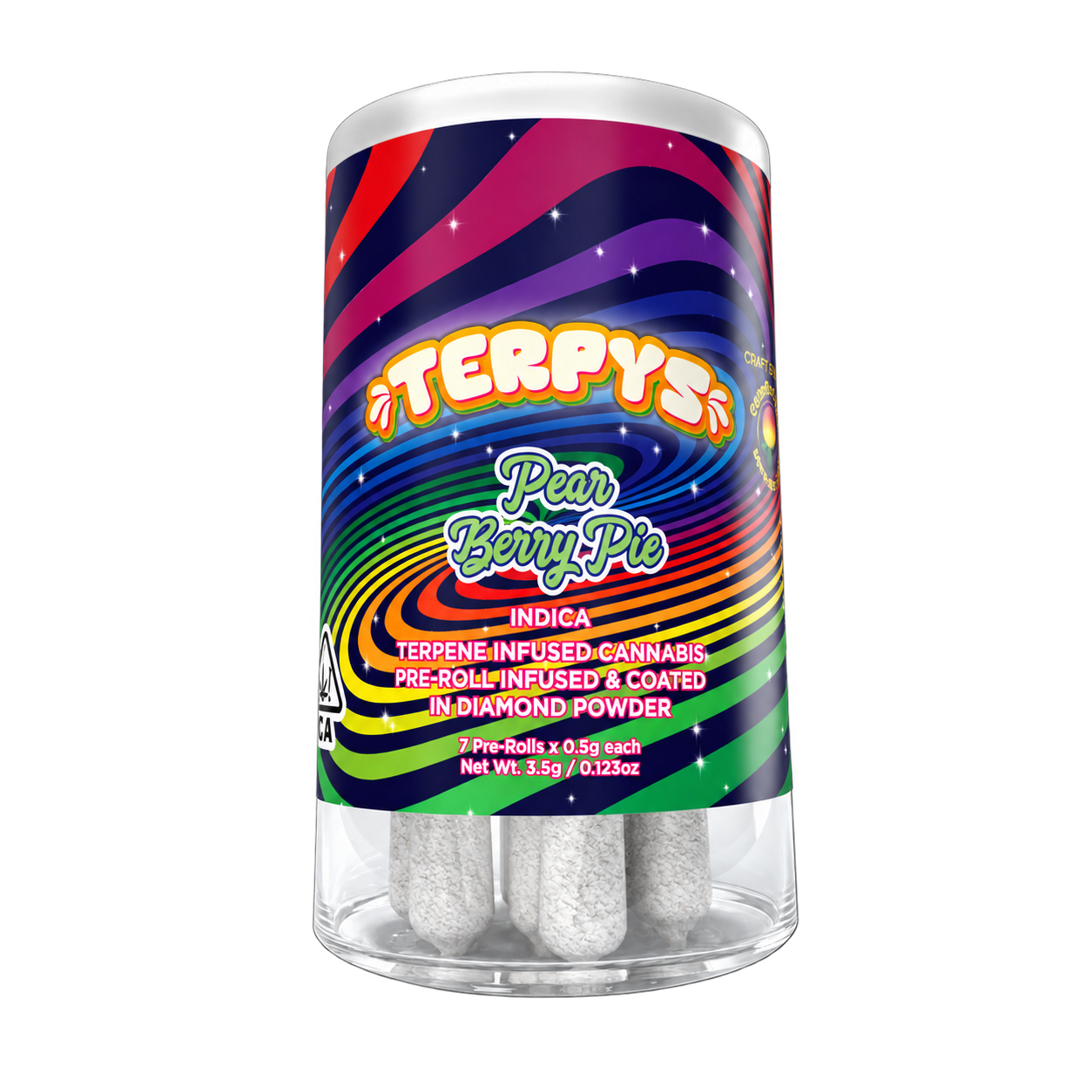 Terpys | Pear Berry Pie | Terpene Infused & Coated in Diamonds & Crumble | 7pk