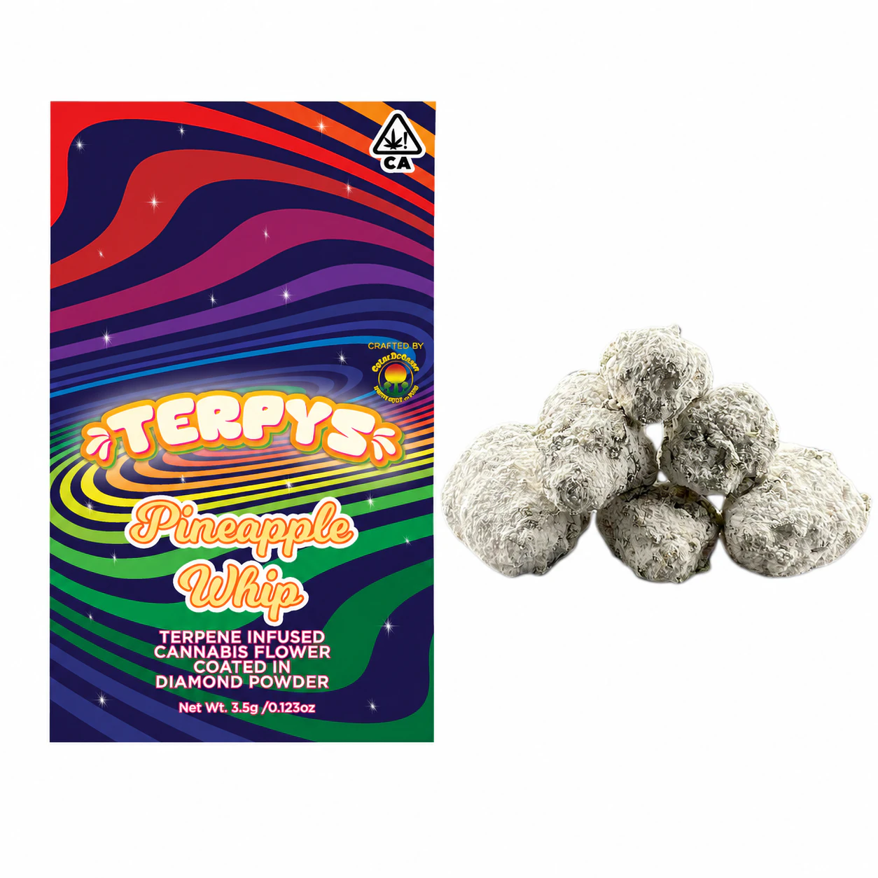 Terpys - Terpys | Pineapple Whip | Terpene Infused & Coated in Diamonds & Crumble Flower | 3.5g Main Image