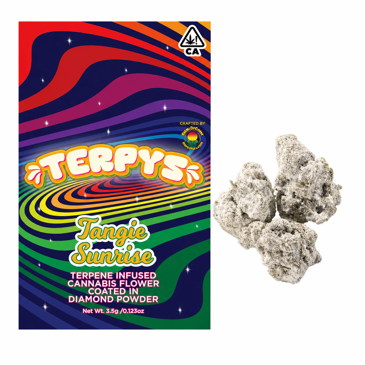 Terpys - Terpys | Tangie Sunrise | Terpene Infused & Coated in Diamonds & Crumble Flower | 3.5g Main Image