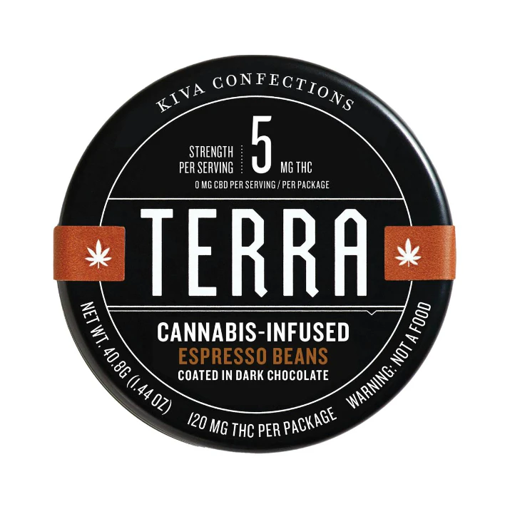 TERRA - Kiva Terra Bites Dark Chocolate Espresso Beans 100mg Main Image