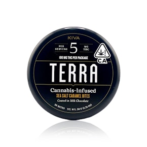 KIVA - Edible - Sea Salt Milk Chocolate Caramel - Terra Bites - 100MG