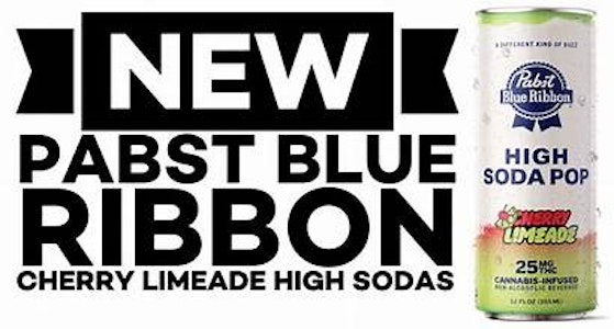 PABST BLUE RIBBON - 4-Pack Infused High Soda Cherry Limeade 25mg - Pabst Blue Ribbon