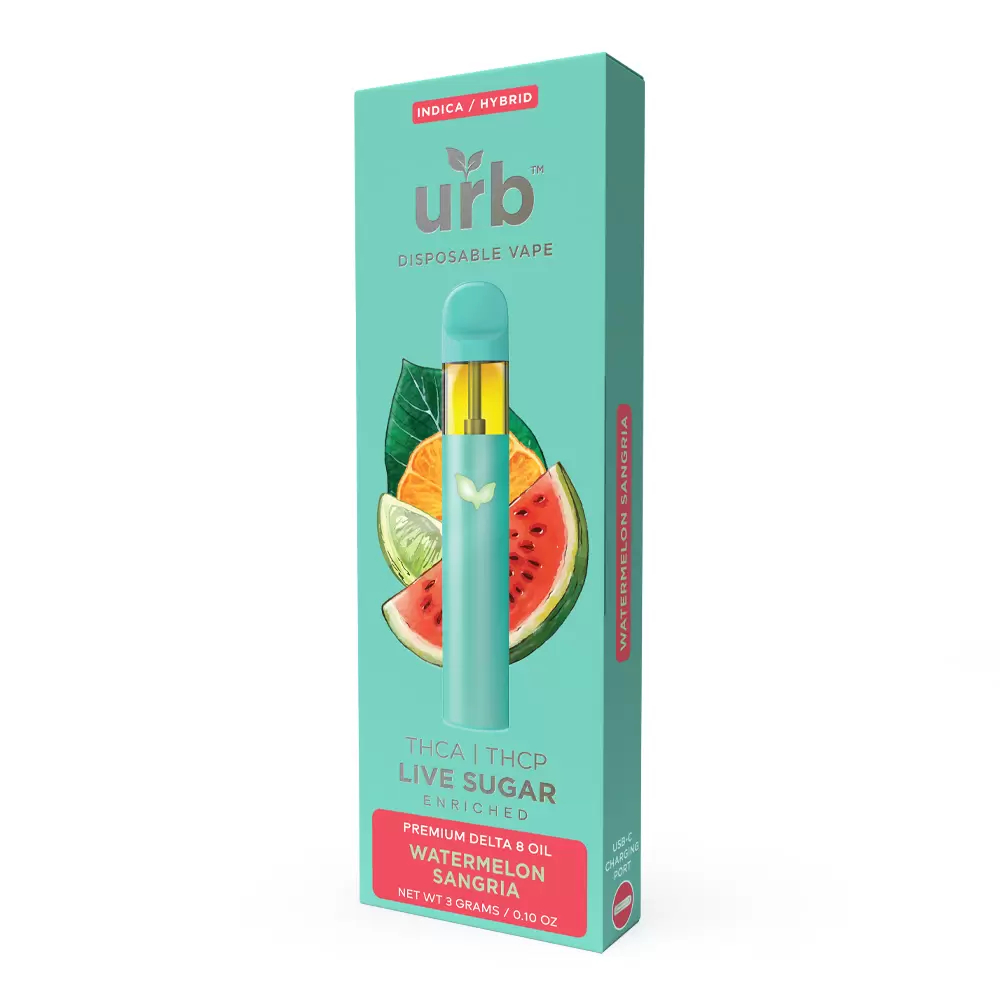 URB THCA Live Sugar Disposable 3ML - Watermelon Sangria -...