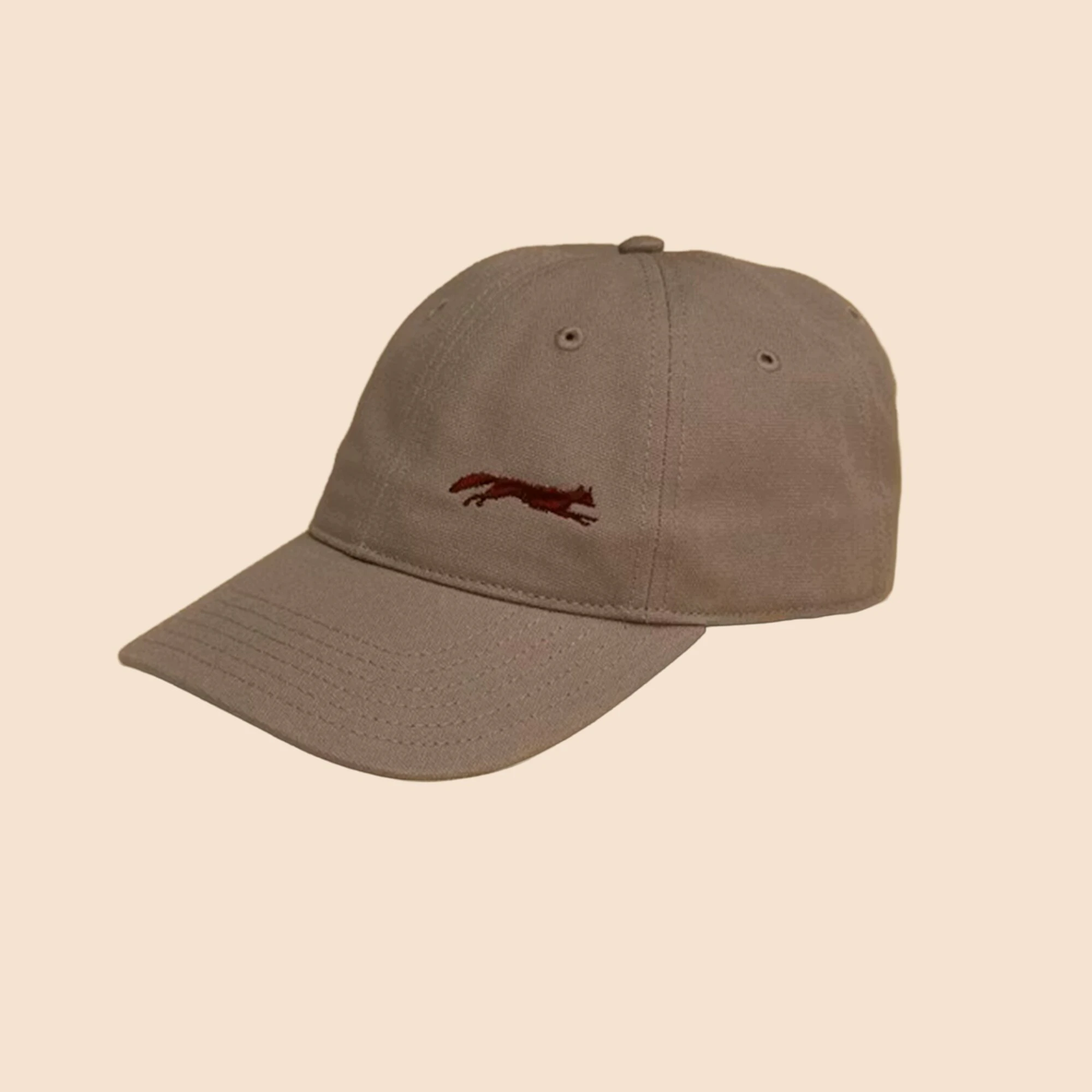 Charlie Fox - The Hat | Taupe with Burgundy Fox Main Image