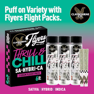 CLAYBOURNE CO. - Claybourne Co. - Pre Roll Pack - Indica/Hybrid/Sativa - Thrill & Chill - (3g total) 6 Pack
