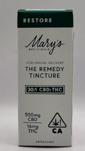 MARY'S MEDICINALS -   30:1 CBD:THC The Remedy - Restore 500mg:16mg - Mary's Medicinals