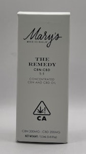 MARY'S MEDICINALS - 1:1 CBN:CBD The Remedy 400mg Tincture - Mary's Medicinals